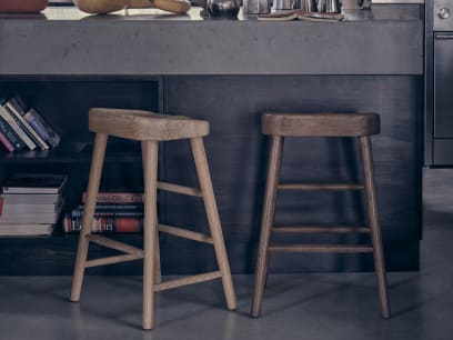 Bumble Kitchen Stool in Dark Oak