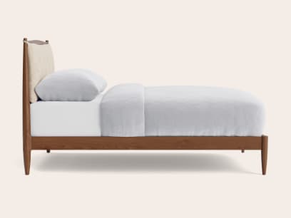 Shearer Bagel Bed in Dark Oak
