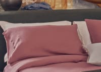 The Bedfather Bed in After Dark Grey Slubby