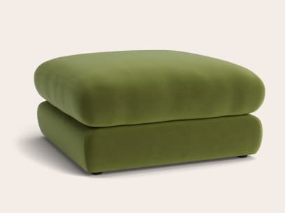 Wodge Modular Footstool in Grass Clippings Clever Velvet