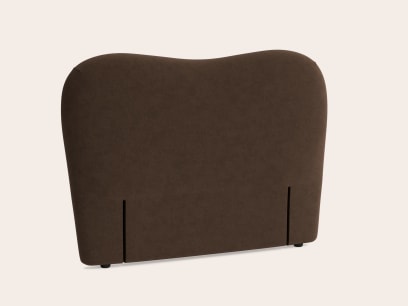 Double Monroe Headboard in Coffee Bean Brown Chenille