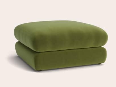 Wodge Modular Footstool in Grass Clippings Clever Velvet