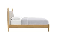 Pippi Bed in Natural Linen - Superking - Natural Fabric - Light Oak