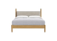 Pippi Bed in Natural Linen - Superking - Natural Fabric - Light Oak
