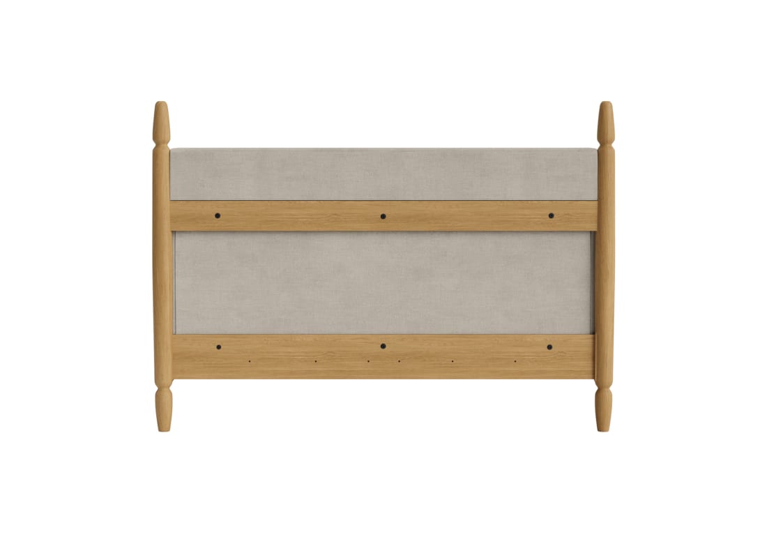 Pippi Bed in Natural Linen - Superking - Natural Fabric - Light Oak