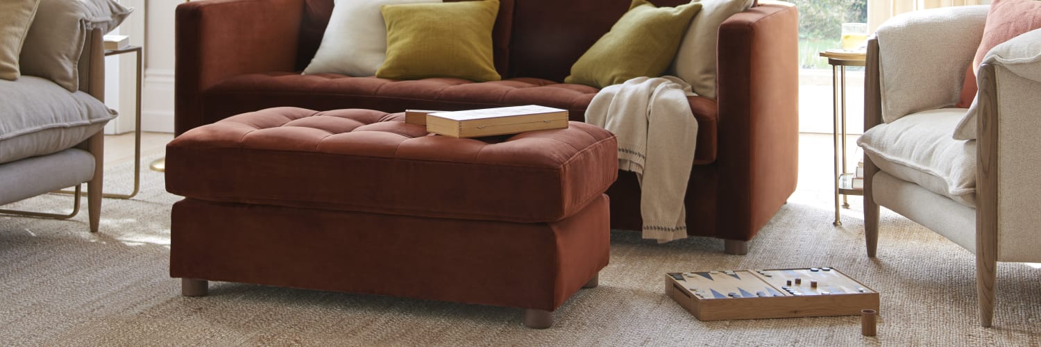 Buttoned footstools