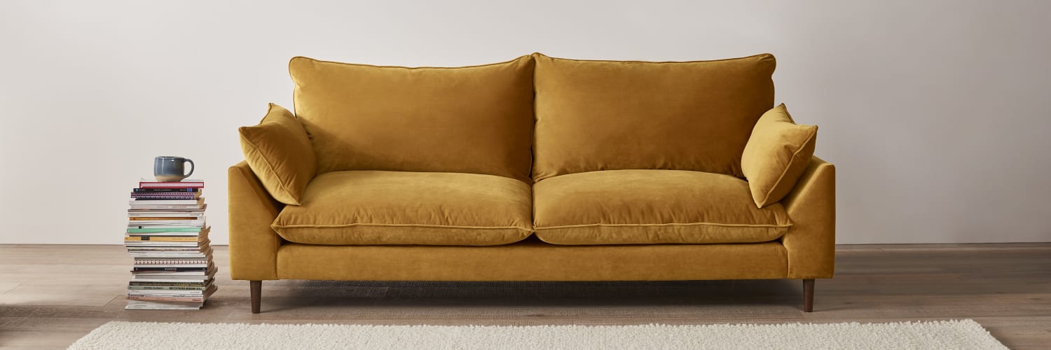 Slow Riser Sofa in Butterscotch Clever Velvet