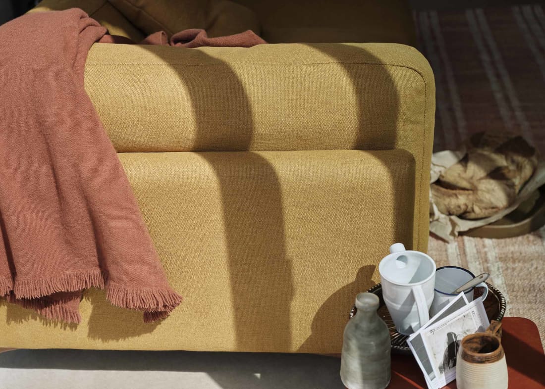 Basecamp Sofa in Treacle Tart Yellow Slubby