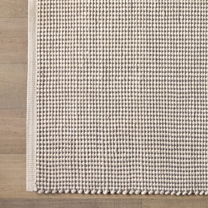 Nubbly Wool Rug in Birthday Candle Blue