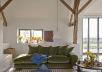 Wodge Modular Chaise Longue in Grass Clippings Green Velvet