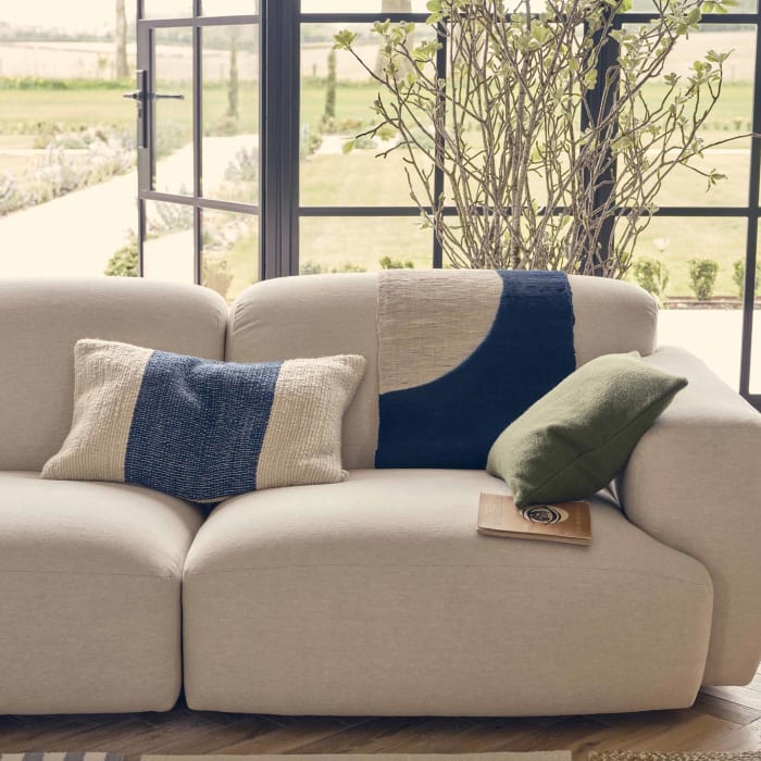 Squishblocks Modular Sofa in Egg Box Beige Linen