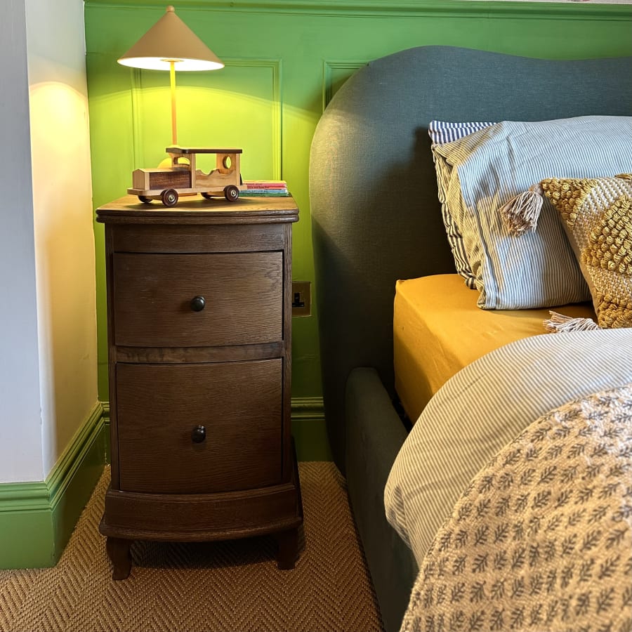 Monroe Bed and Bastille Side Table