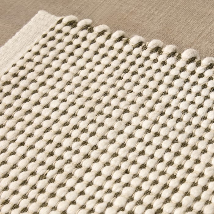 Nubbly Wool Rug in Waxed Jacket Green
