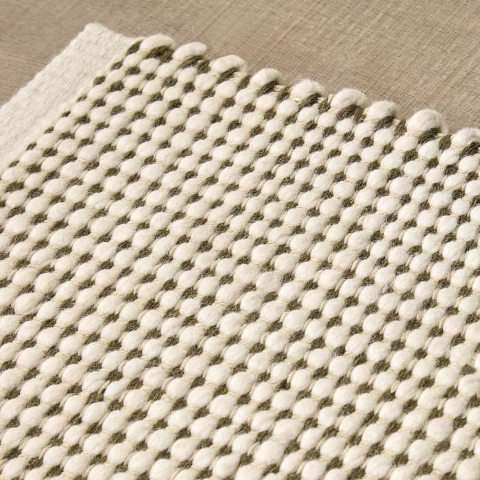 Nubbly Wool Rug in Waxed Jacket Green