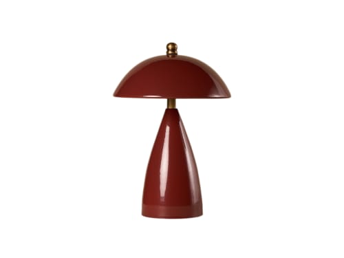 Shroomer No Strings Rechargeable Table Lamp - Small - Toffee Apple - Red