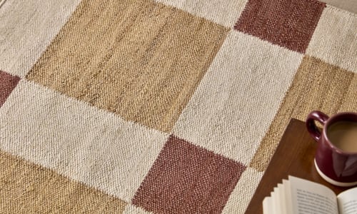 HATCHY JUTE RUG WHIPPED CREAM WHITE