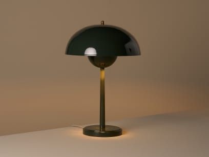 Double Domey Large Table Lamp Potted Plant On 72dpi