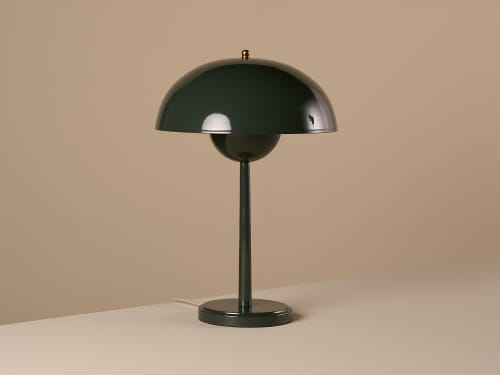 Double Domey Table Light - Large - Grass Clippings - Green