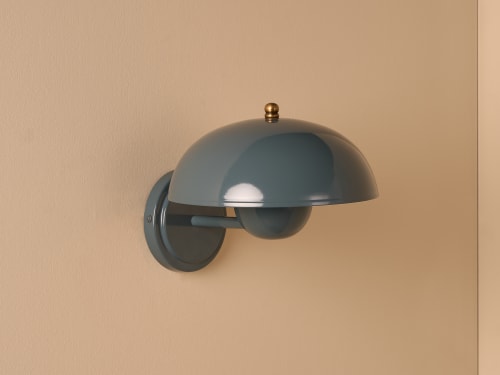 Double Domey Wall Light - Standard - Sopping Seagrass - Teal