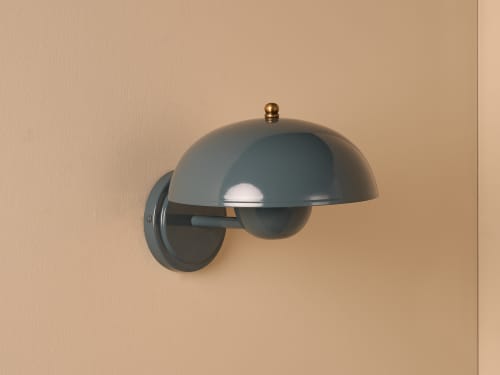 Double Domey Wall Light - Standard - Sopping Seagrass - Teal