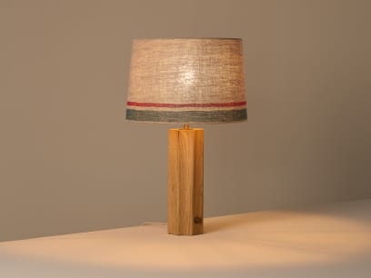 Turner Table Lamp in Light Oak