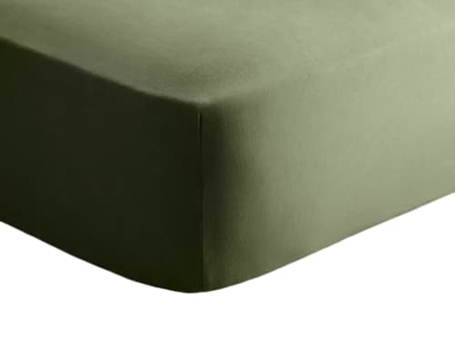 Lazy Linen Fitted Sheet - Superking - Waxed Jacket - Green