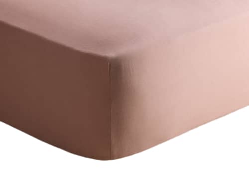 Lazy Linen Fitted Sheet - Superking - Pressed Petals - Pink