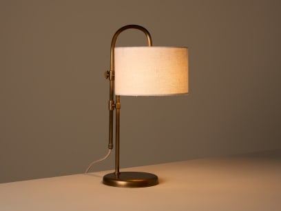 Idler Table Lamp in Antique Brass