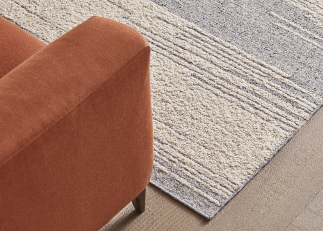 Etchy Sketchy Wool Rug - 140cm x 200cm - Flint Stone Blue
