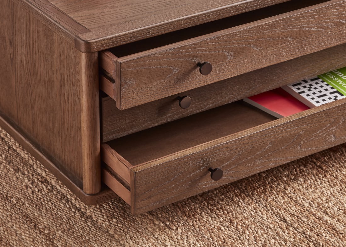Grand Plan Coffee Table in Dark Oak
