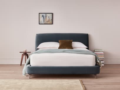 Cooke Bed in Sopping Seagrass Clever Velvet