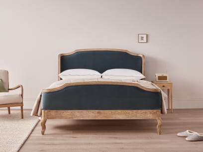 Joelle Bed in Sopping Seagrass Clever Velvet