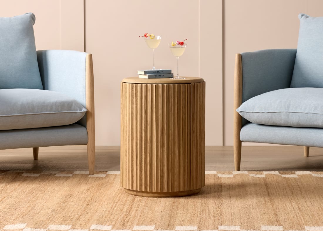 Bobbin Side Table with Wooden Top