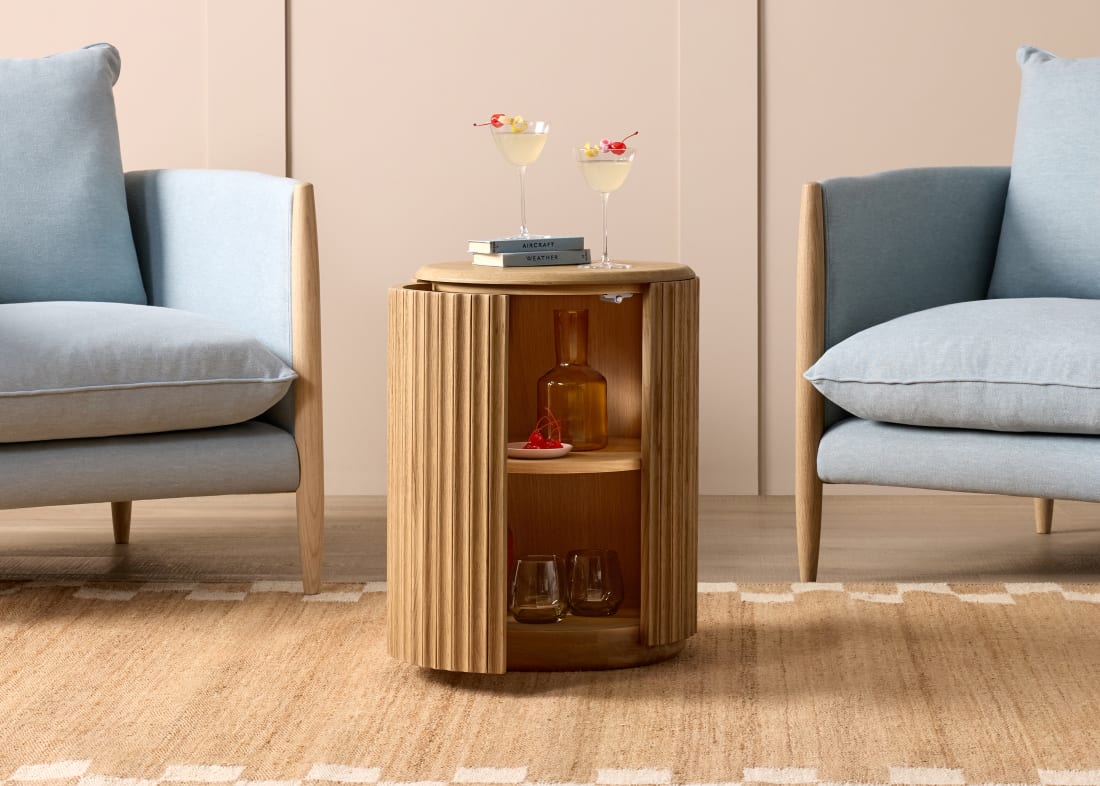 Bobbin Side Table with Wooden Top