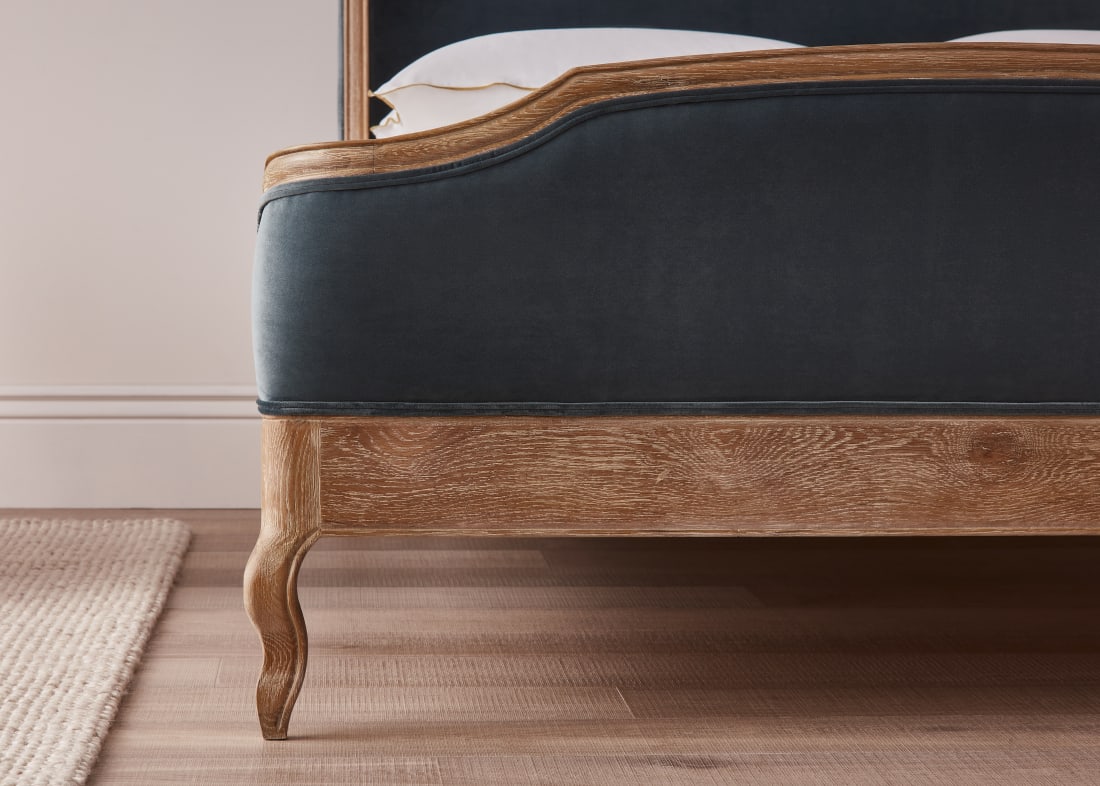 Joelle Bed in Sopping Seagrass Clever Velvet