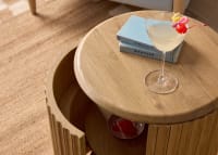 Bobbin Side Table with Wooden Top