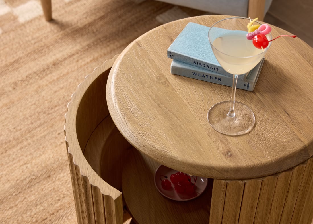 Bobbin Side Table with Wooden Top