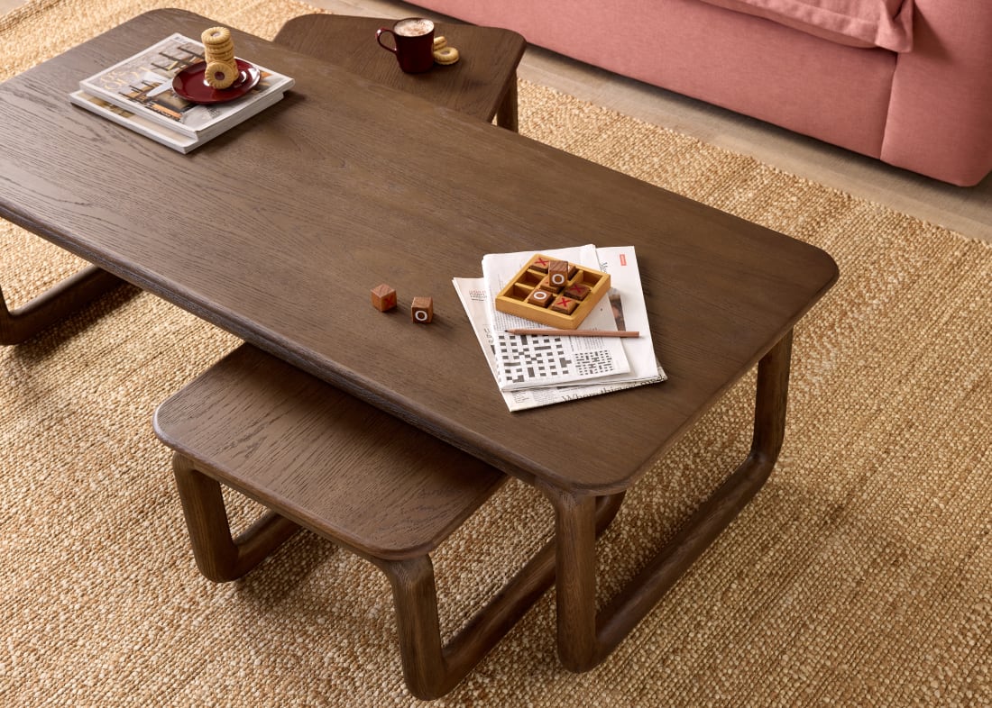 Nest Mates Coffee Table in Dark Oak