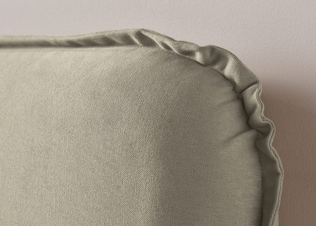 Pillow Talker Headboard in Tea Dunk Beige Slubby Twill