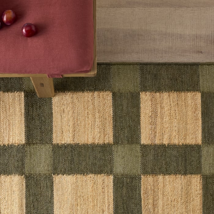 Hatchy Jute Runner in Waxed Jacket Green