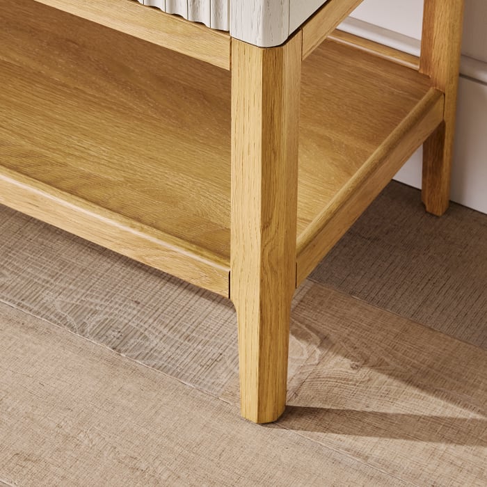 Keeper Legsie Shelfie Double Act in Egg Box Painted Oak