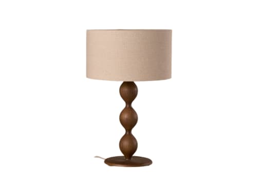 Spindler Table Lamp - Large - Dark Oak