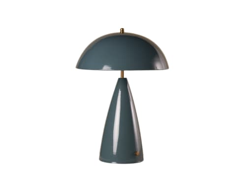 Shroomer Table Lamp - Large - Sopping Seagrass - Teal
