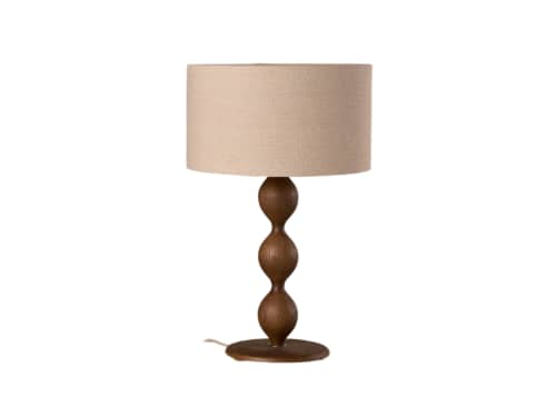 Spindler Table Lamp - Large - Dark Oak