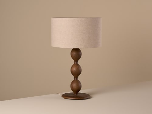 Spindler Table Lamp - Large - Dark Oak