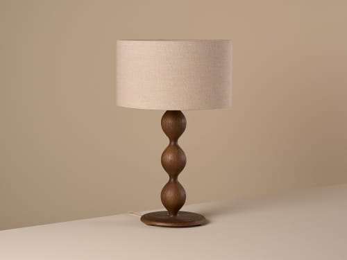 Spindler Table Lamp - Large - Dark Oak