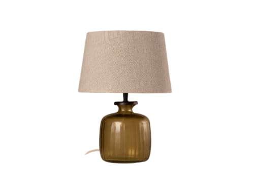 Dappler Glass Table Lamp - Small - Amber Glass