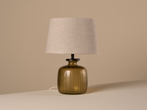 Dappler Glass Table Lamp - Small - Amber Glass