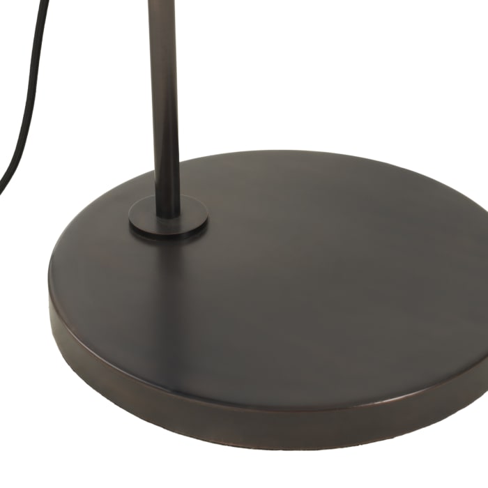 Trombone Floor Lamp in Blackened Bronze Base Detail
