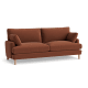 Squisharoo Sofa - Large - Velvet - Chocolate Chops - Light Oak Legs